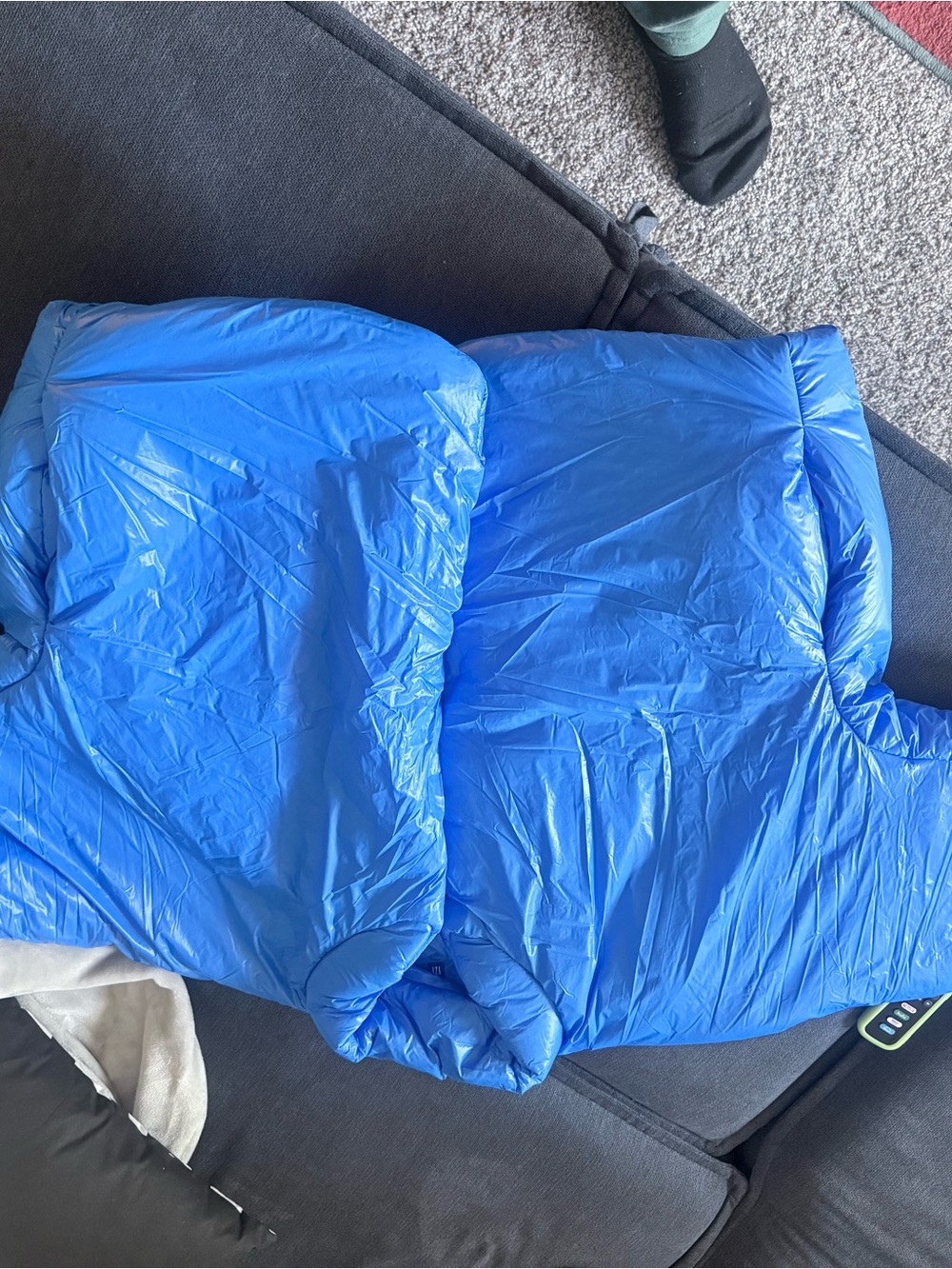 Yeezy Bright Blue Puffer Jacket